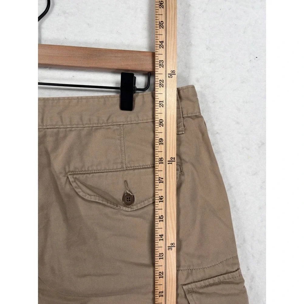 Levi Strauss & Co Mens Cargo Shorts Tan Khaki Cotton Twill Multi Pocket 35x9